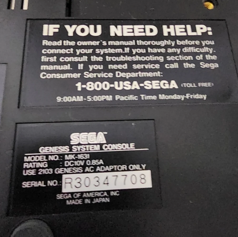 Genesis Black Console with Controllers